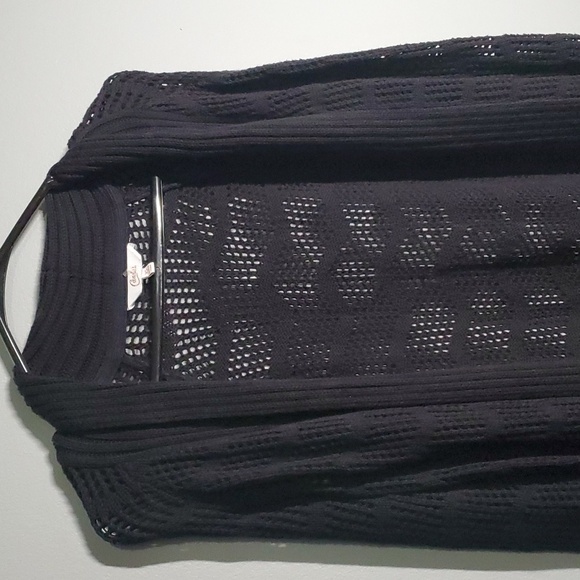 Candies Sweater women’s size xs junior black longer sweater see thru - Picture 12 of 15